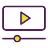 Icon of a video playing